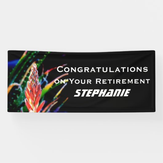 ジャンボ引退バナーエキゾチックフラワーアロエ 横断幕 (横)