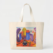 ジャンボ忘れトテバッグを洗わない ラージトートバッグ (正面)