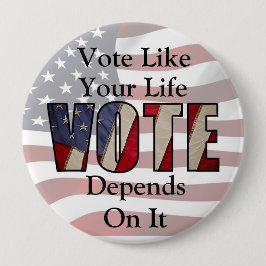 ジャンボ投票ボタン 缶バッジ