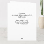 ジャンボ挨拶状-かえでの葉 カード (裏面)