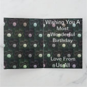 ジャンボ斑入り芝生ボウル誕生日カード, カード (内部)