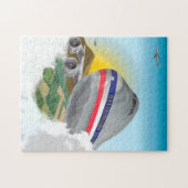 ジャンボ旅客機離陸パズル ジグソーパズル (横)