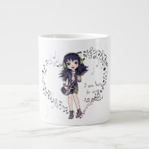 ジャンボ生まれコーヒーマグカップを歌う音楽好き