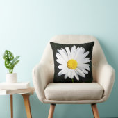 ジャンボ白いShastaデイジーの花の枕 クッション (椅子)