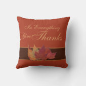 ジャンボ紅葉は感謝の枕を与えます クッション (裏面)
