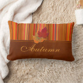 ジャンボ紅葉ストライプ枕 ランバークッション (ブランケット)