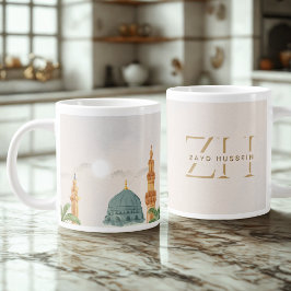 ジャンボ20oz Mug ・ Masjid an-Nabawi Water Color Art ジャンボコーヒーマグカップ