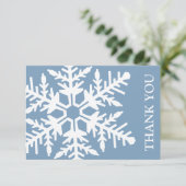 ジャンボ スノーフレーク 感謝カード (青灰色/白色) (スタンド正面)