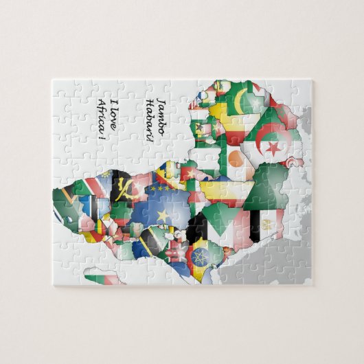 ジャンボ・ハバリアフリカ!私はアフリカが大好き ジグソーパズル (横)