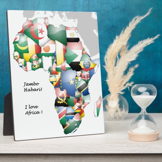 ジャンボ・ハバリアフリカ！私はアフリカが大好き フォトプラーク (側面)