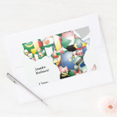 ジャンボ・ハバリアフリカ!私はアフリカが大好き 長方形シール (封筒)