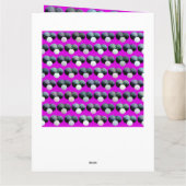 ジャンボ ピンクの芝生ボウル 誕生日カード, カード (裏面)