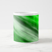 ジャンボ·マグ、抽象芸術·アート、グリーン。 ジャンボコーヒーマグカップ (正面)