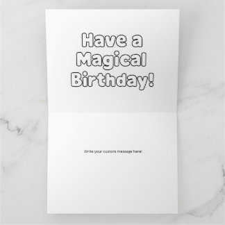 ジャンボ マジカル ユニコーン バースデーぬりえ アクティビティ カード