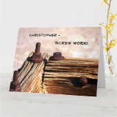 ジャンボ・リタイアメント、ネジ・ワーク、米国全おもしろい土 カード (黄色い花)