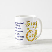 ジャンボ(占星術の)十二宮図の蠍座スタイル2は写真を加えます コーヒーマグカップ (正面右)