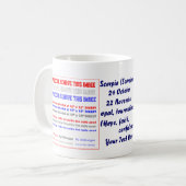 ジャンボ(占星術の)十二宮図の蠍座スタイル2は写真を加えます コーヒーマグカップ (正面左)