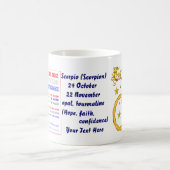 ジャンボ(占星術の)十二宮図の蠍座スタイル2は写真を加えます コーヒーマグカップ (中央)