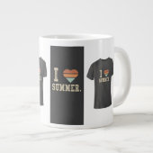 ジャンボIラブサマーティーデザイン ジャンボコーヒーマグカップ (正面右)