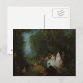 ジャン=アントワーヌ・ワトー – パストラルギャザリング ポストカード (正面/裏面)