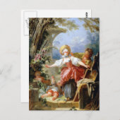 ジャン=オノレ・フラゴナール盲目の男のブラフゲーム ポストカード (正面/裏面)