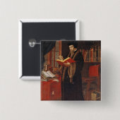 ジャン・カルヴァンのポートレート 缶バッジ (正面&裏面)