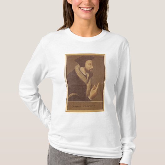 ジャン・カルヴァンのポートレート Tシャツ (正面)