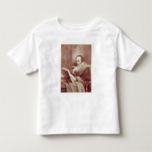 ジャン・カルヴァン(1509-1564年)のポートレート(版木、銅版、版画) トドラーTシャツ (正面)