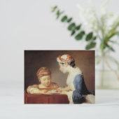 ジャン=シメオン・シャルダン – 若い学友 ポストカード (スタンド正面)