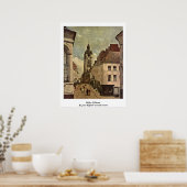 ジャン=バプティスト・カミーユ・コローによるドゥアイの鐘楼 ポスター (キッチン)