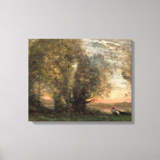 ジャン=バプティスト・カミーユ・コロー – ザ・フィッシャーマン キャンバスプリント (正面)