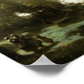 ジャン=バプティスト・カミーユ・コロー – 遠くの川 ポスター (角)