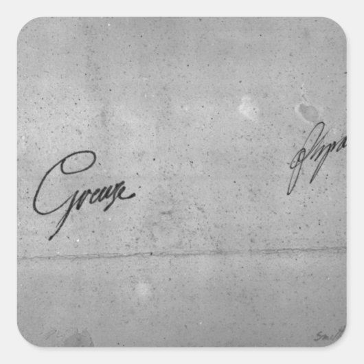 ジャン=バプティスト・グルーズの署名 スクエアシール (正面)