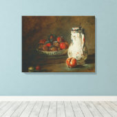 ジャン=バプティスト・シメオン・シャルダン – プラムのボウル キャンバスプリント (インサイチュ (ウッドフロア))