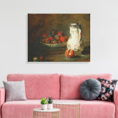 ジャン=バプティスト・シメオン・シャルダン – プラムのボウル キャンバスプリント (インサイチュ (リビング))