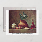 ジャン=バプティスト・シャルダンによるブリオッシュとの静物生活 ポストカード (正面/裏面)