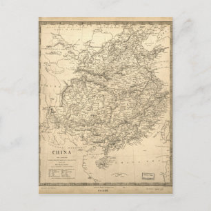ジャン=バプティスト・ドゥ・ハルデの中国の地図(1710年~1718年) ポストカード