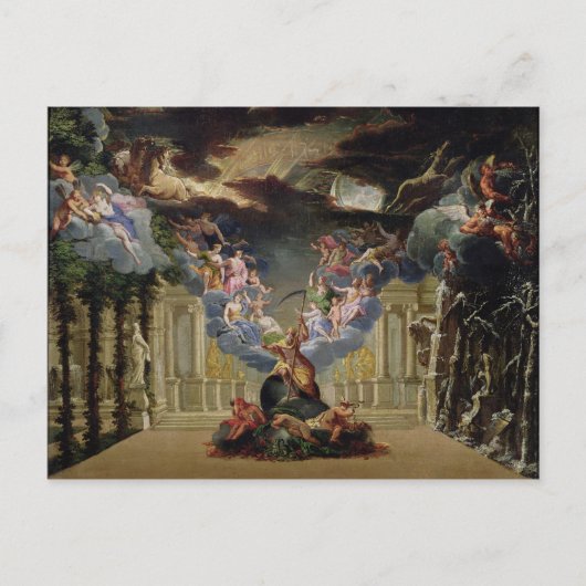 ジャン=バプティスト・ラリーによる「Atys」のデザインを設定 ポストカード (正面)