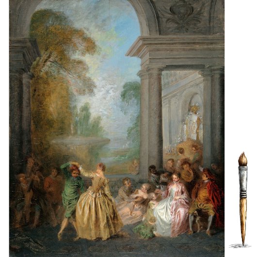 ジャン=バプティスト・レーベルによるパビリオンの4人のダンサー 薄葉紙