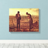 ジャン – フランソワミレー – 夕べ祈りの言葉 キャンバスプリント (インサイチュ (ウッドフロア))