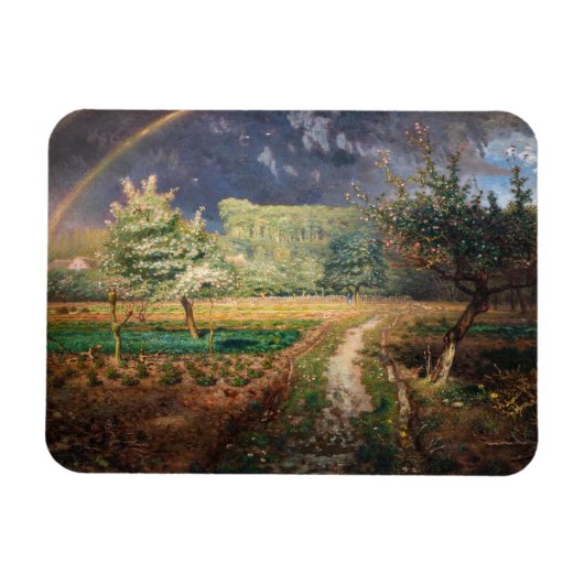 ジャン=フランソワミレー – 春アットバルビゾン マグネット (横)