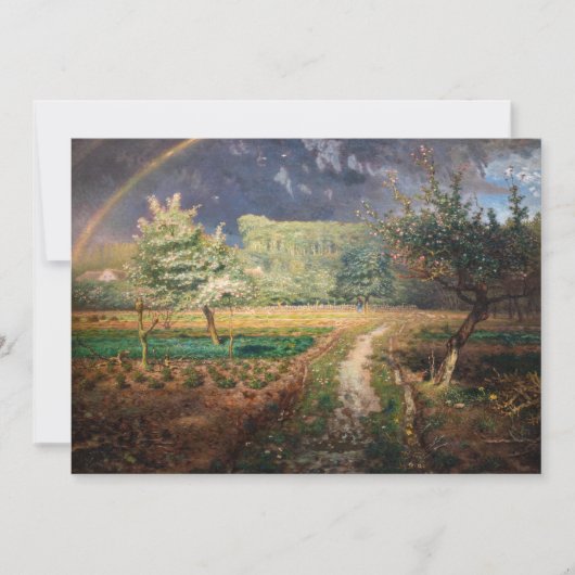 ジャン=フランソワミレー – 春アットバルビゾン 招待状 (正面)