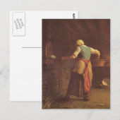 ジャン=フランソワ・ミレット – 女性ベーキングパン ポストカード (正面/裏面)