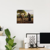 ジャン=フランソワ・ミレー - じゃがいも植える人たち ポスター (ホームオフィス)