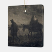 ジャン=フランソワ・ミレー - エジプトへの逃避 セラミックオーナメント (左)