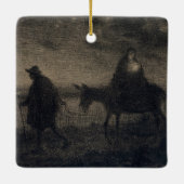 ジャン=フランソワ・ミレー - エジプトへの逃避 セラミックオーナメント (裏面)