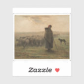 ジャン=フランソワ・ミレー – 羊飼いの娘と彼女の群れ シール (シート)