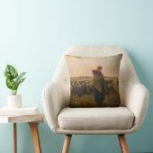 ジャン=フランソワ・ミレー – 羊飼いの娘と群れ1863 クッション (椅子)