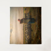 ジャン=フランソワ・ミレー – 羊飼いの娘と群れ1863 タペストリー (正面)