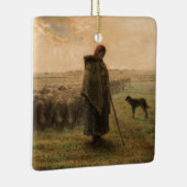 ジャン=フランソワ・ミレー – 羊飼いの娘と群れ1865 セラミックオーナメント (右)